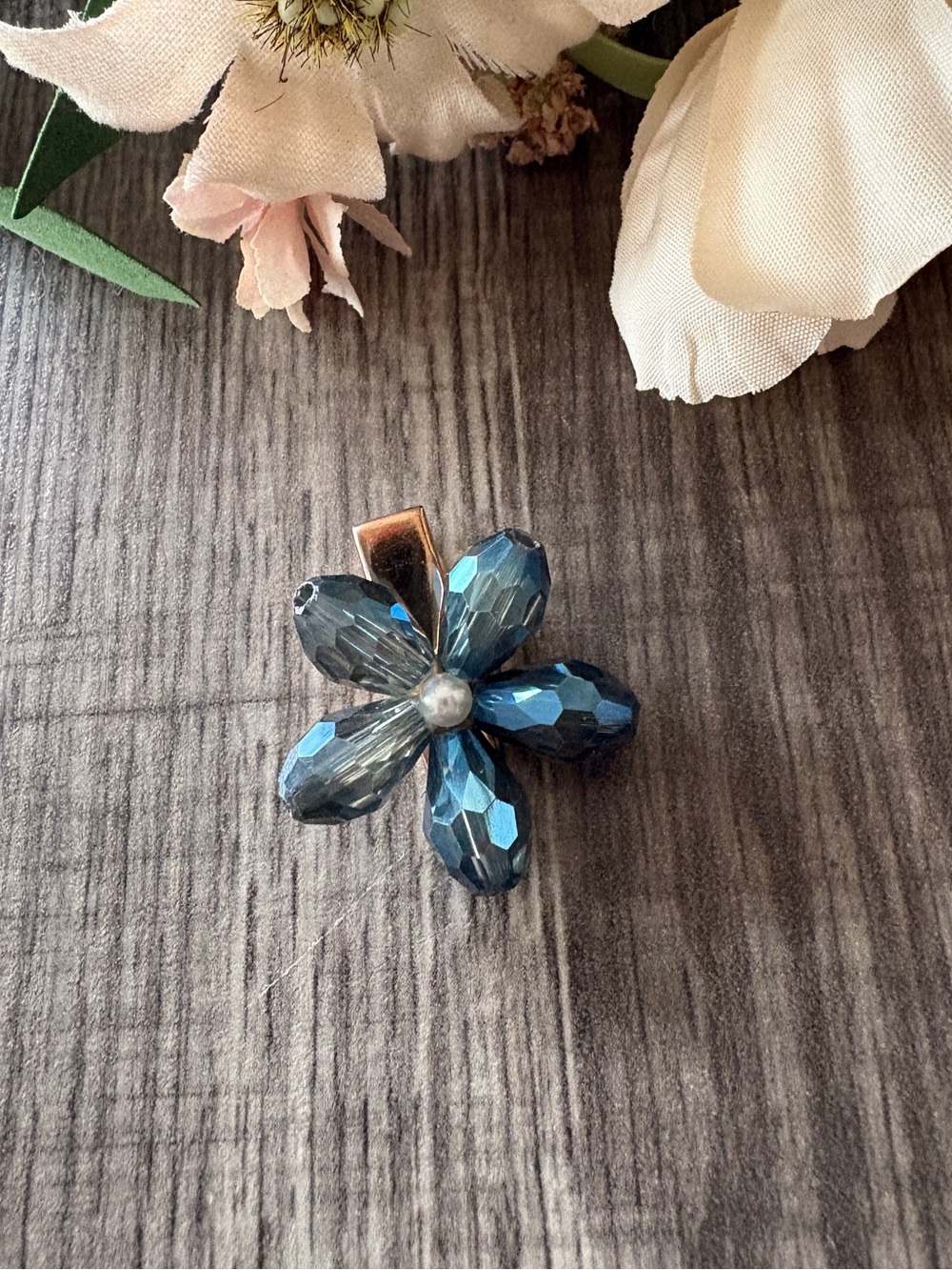 NEW Glass Crystal Flower Hair Clip